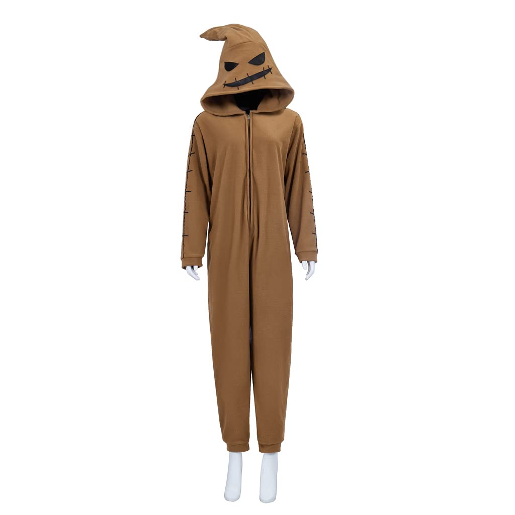 Adult Oogie Boogie Costume Onesie Pajamas Animal Sleepwear Cosplay Costume Halloween Christmas Jumpsuit - Image 3