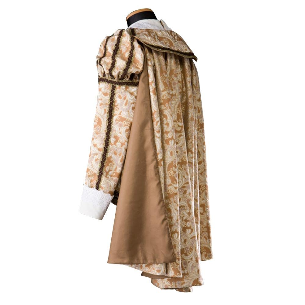 iSHOWcos Men's Rococo Costume Suit Prince Elegant Suit Victorian Fancy Jacket Coat with Cape Cloak Halloween Costume - Image 3