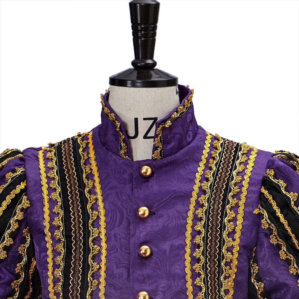 iSHOWcos Men's Tudor Elizabethan Costume Man Noble Deluxe Breeches Set Suit Halloween Costume - Image 5