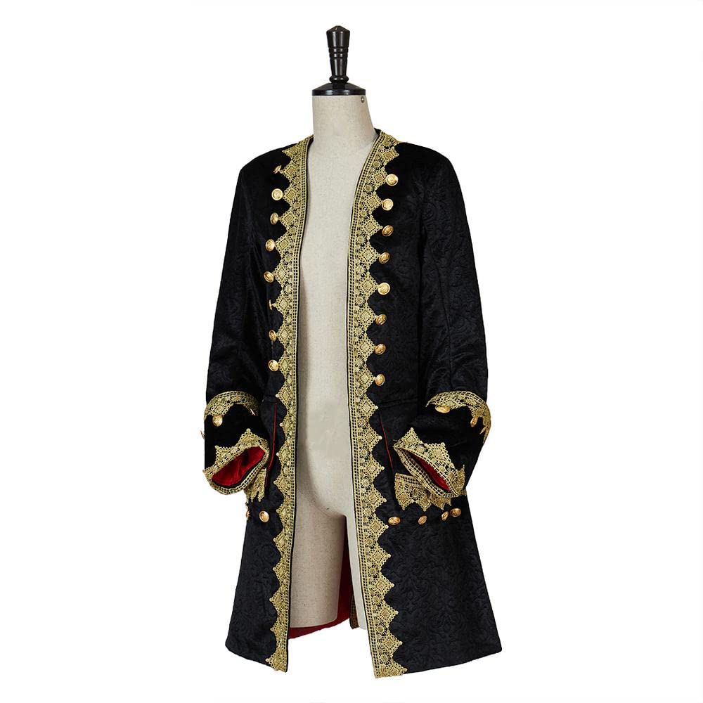iSHOWcos Men's Vintage Tailcoat Jacket Colonial Tailcoat Uniform Coat Victorian Costume - Image 3