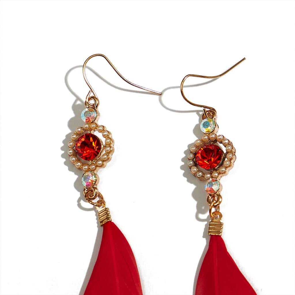 iSHOWcos MHA Hawks Red Feather Earrings Takami Keigo Cosplay Necklace and Earring Set Hawks Jewelry Accessories - Image 5