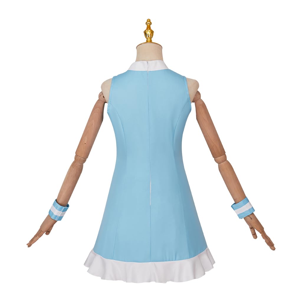 iSHOWcos Princess Dress Adult Women Tennis Cosplay Costume Pink Dress with Crown Sports Outfit - Image 3