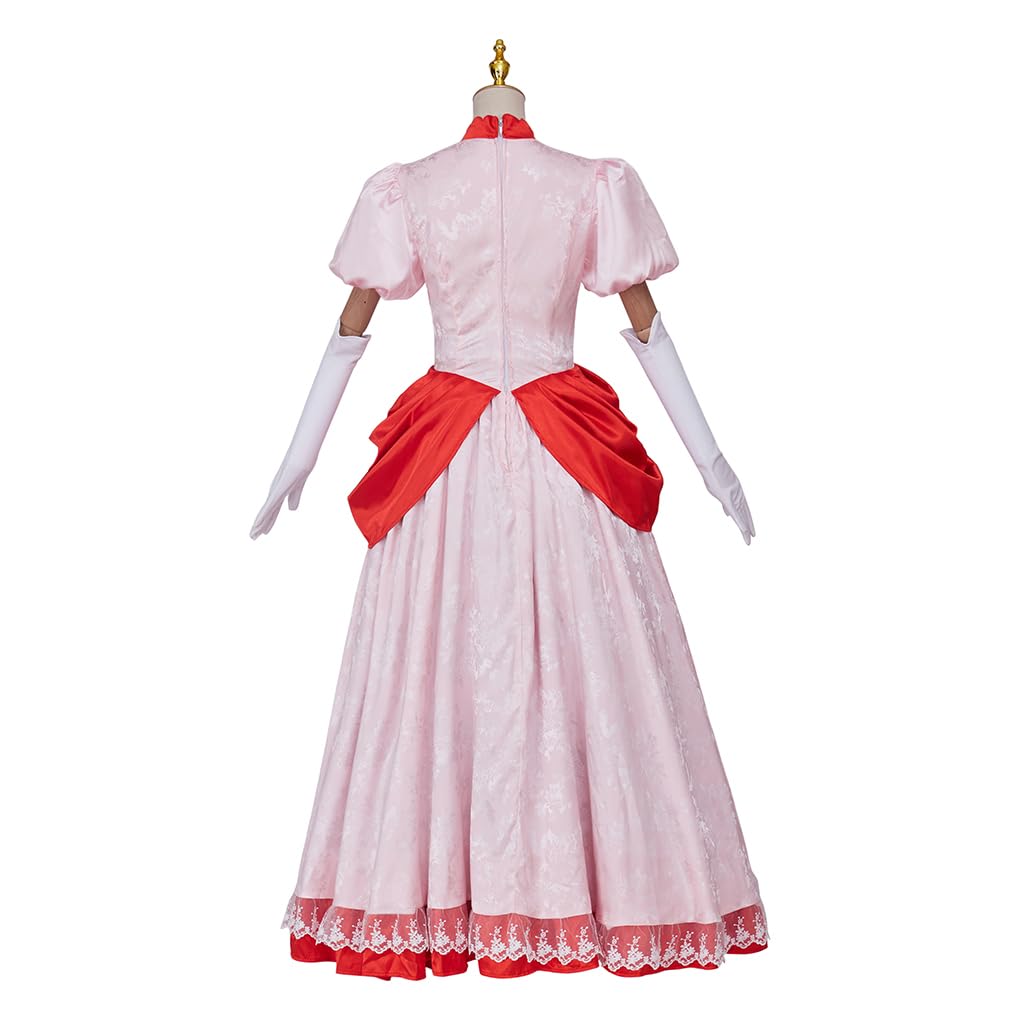 iSHOWcos Princess Dress Costume Ball Gown Women Pink Dress Outfit Halloween Carnival Party Fancy Dress - Image 3