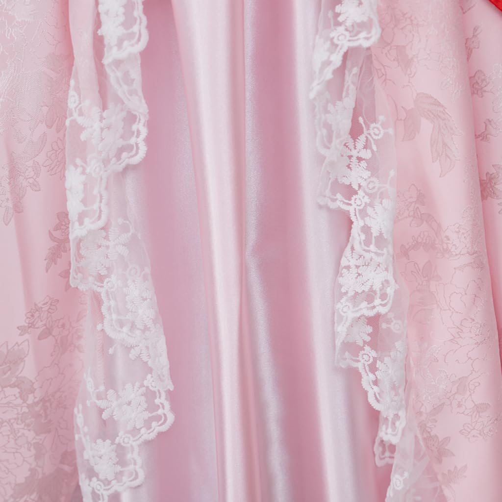 iSHOWcos Princess Dress Costume Ball Gown Women Pink Dress Outfit Halloween Carnival Party Fancy Dress - Image 5