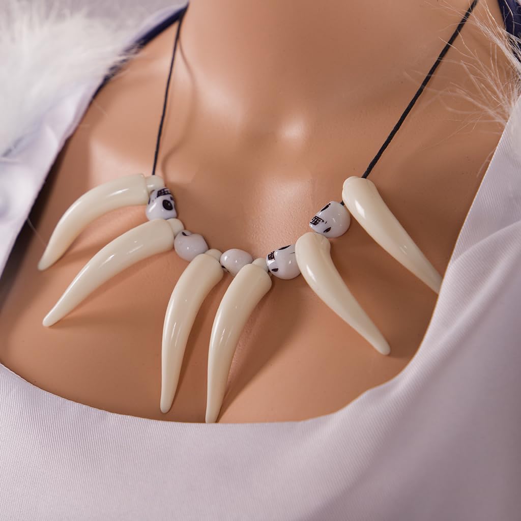 iSHOWcos Princess San Cosplay Costume Women Full set with Necklace Outfits Halloween Suit - Image 5