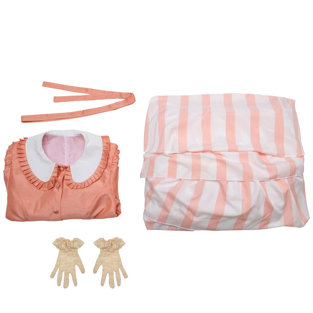 iSHOWcos Victorian Dress Vintage Edwardian Bustle Striped Dress - Image 6