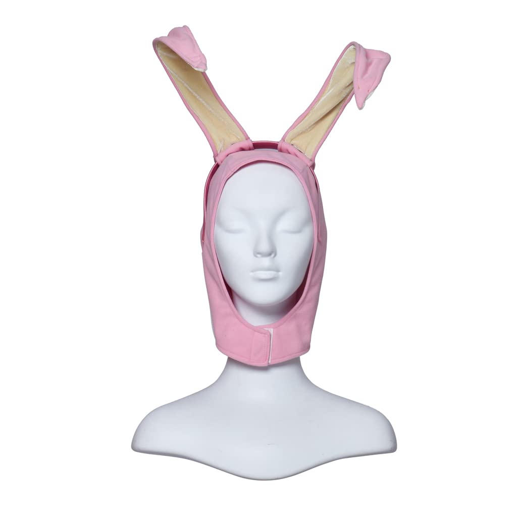 iSHOWcos White and Red Striped Jumpsuit with Bunny Ear and Tail - Image 5