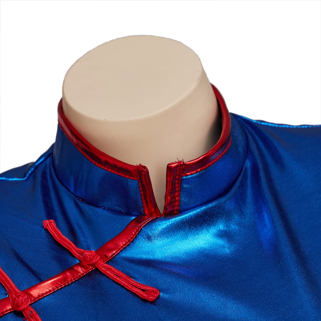 iSHOWcos Women's Sexy Blue Cheongsam Dress Halloween Suit - Image 5