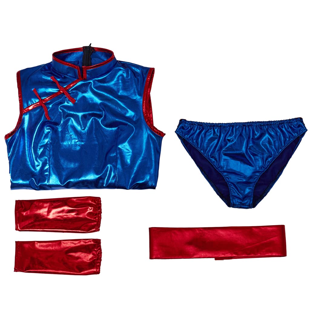 iSHOWcos Women's Sexy Blue Cheongsam Dress Halloween Suit - Image 6