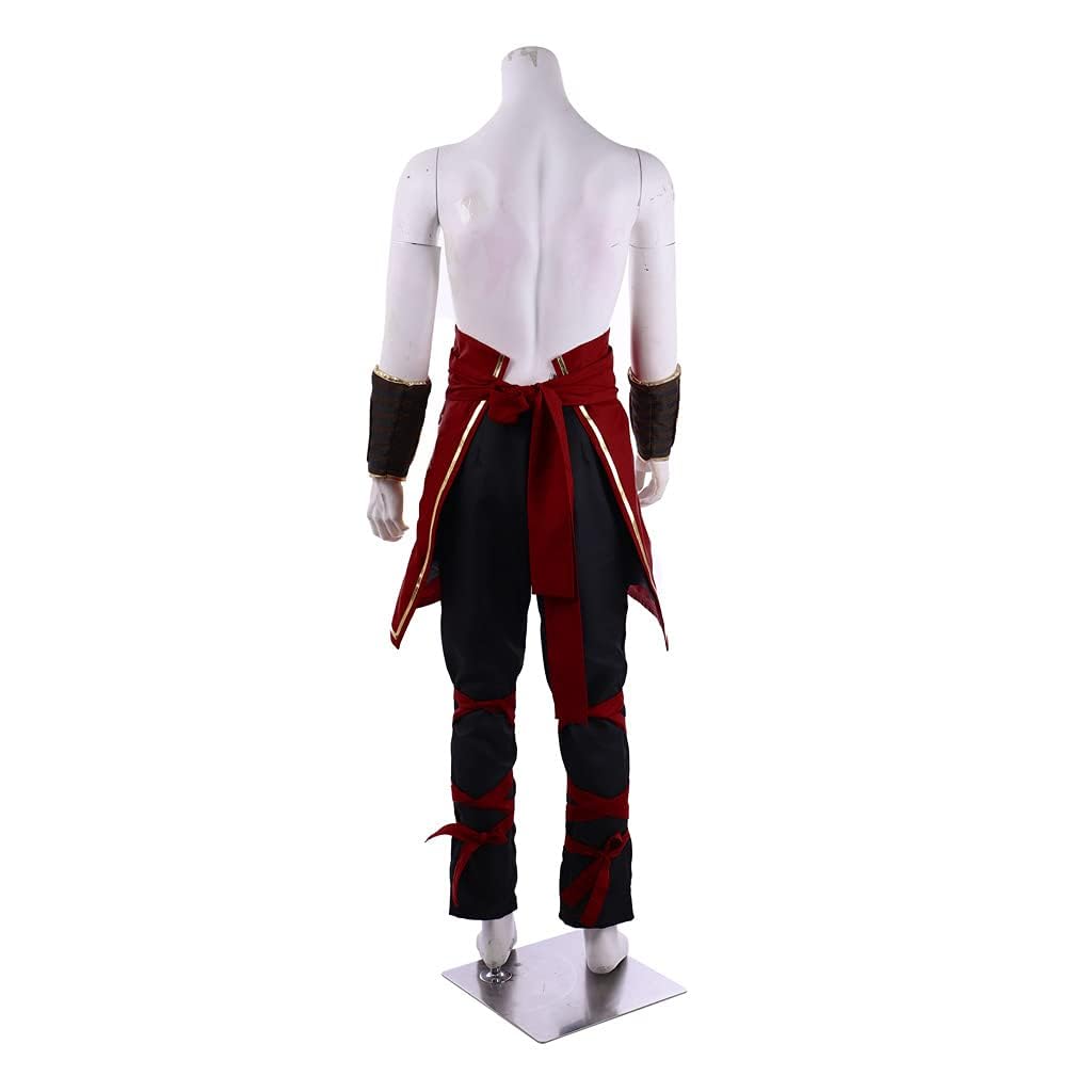 WOSHOW Liu Kang Cosplay Costume Men's Liu Kang Suit Costume with Headband - Image 4