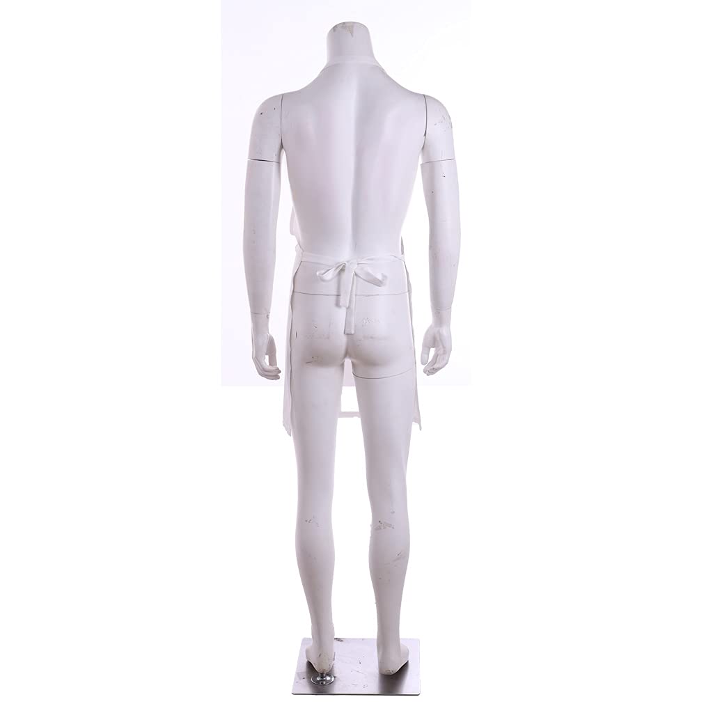 WOSHOW White Apron - Printed Japanese Anime Gokushufudo Cartoon Cooking Apron Cosplay Costume - Image 3