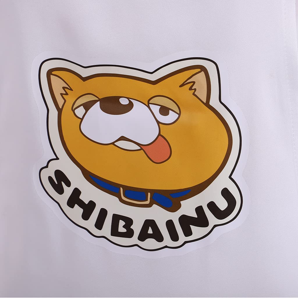 WOSHOW White Apron - Printed Japanese Anime Gokushufudo Cartoon Cooking Apron Cosplay Costume - Image 4